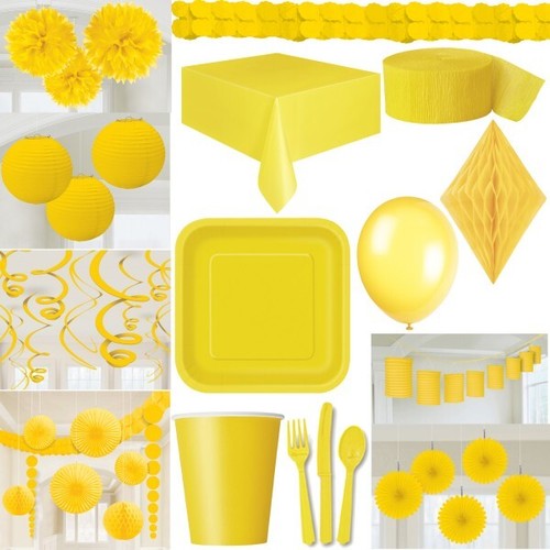 Décoration fête jaune - décoration,