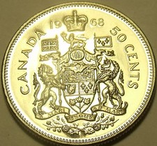 PROOF CANADA 1968 50 CENTS~WE