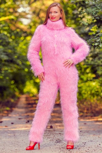 Pink mohair catsuit - , sweater