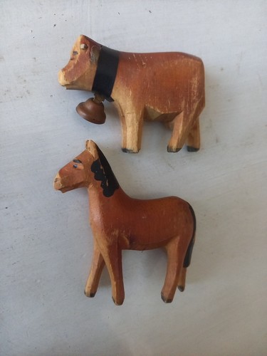 Animaux cheval vache bois - cheval, +