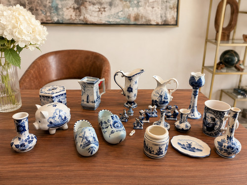 Vintage delft blue - blue, holland