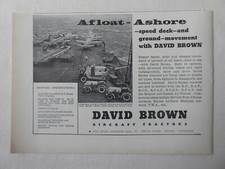 7/1954 PUB TRACTEUR DAVID BROWN TOWING TRACTOR HMS EAGLE SEA HAWK ROYAL NAVY AD