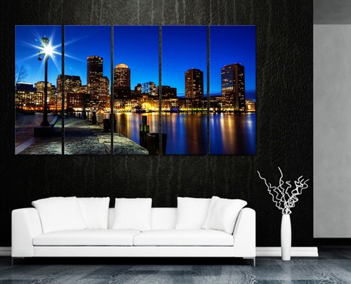 Boston skyline framed - boston, framed/ready