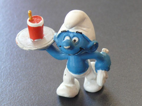 Figurine schtroumpf serveur - schtroumpf,