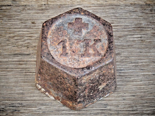 Ancien poids fonte - , hexagonal