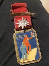 Médaille Montagne Mount Everest edmund Hillary/ Deschler Munchen / Edelweiss /