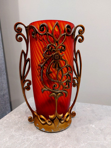 Ancien vase coq bureau - vase,