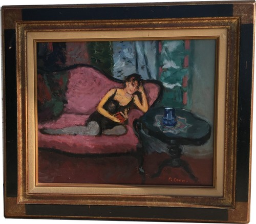 Jolie peinture huile - jolie, à