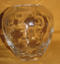 Vase boule en cristal goutte