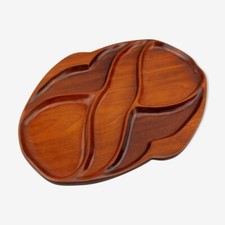 Plateau coupe scandinave apéritif compartiments années 60 vintage