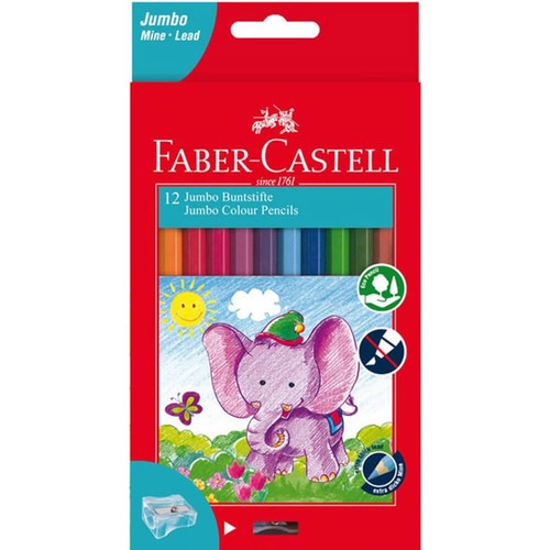 Crayons couleur jumbo faber - crayons,