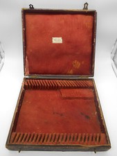 COFFRET ÉCRIN POUR MÉNAGÈRE 24 COUVERTS FOURCHETTE CUILLERE EN ARGENT MASSIF 19e