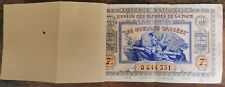 Carnet 8 billets de loterie nationale 1940 7e tranche - Gueules Cassées 1/10