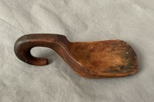Ancienne cuillère pelle à écrémer en bois monoxyle art populaire 