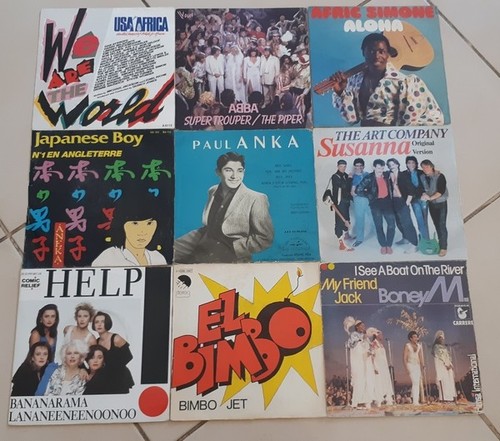 Lot disques vinyles - de, 45
