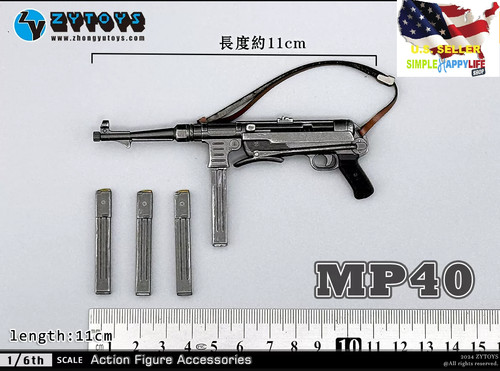 Scale wwii mp40 german - 1/6,