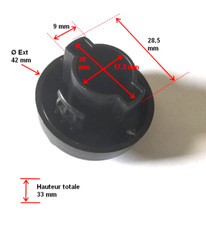 504023 bouton vapeur noir - 504023,