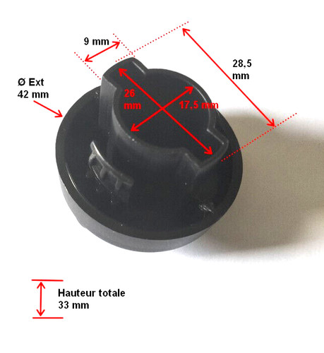 504023 bouton vapeur - 504023, noir