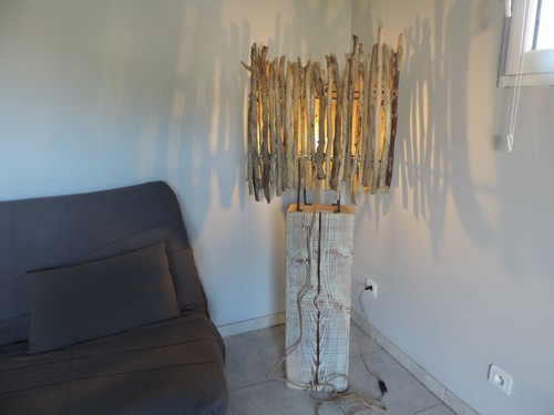 Lampadaire bois et - lampadaire,