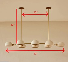 Lustre de boulanger lustre de plafond moderne en laiton à six bras