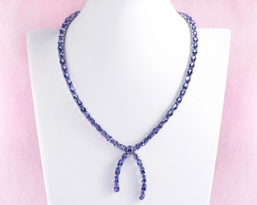Collier ovale ct bleu - collier,