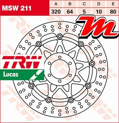 Disque frein avant trw - de,