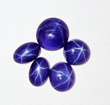 Véritable saphir bleu - , étoile