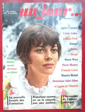 MIREILLE MATHIEU - MAGAZINE "UN JOUR" - SEULEMENT COUVERTURE ET ARTICLE 5 PAGES