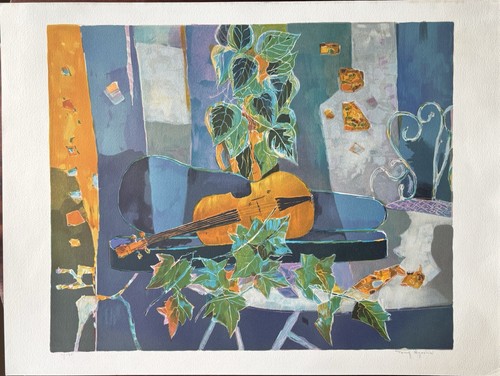 Violon dans jardin - dans,
