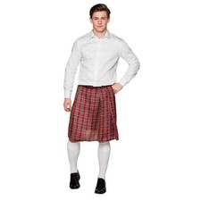- Mr Tartan jupe écossaise kilt longueur genoux taille unique jupe portefeuil...