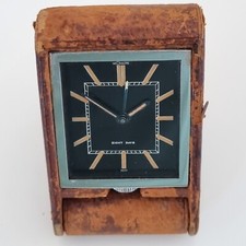 Vintage Jaeger LeCoultre 8 Days Alarm Travel Clock