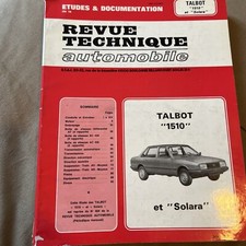 Revue technique TALBOT 1510 SOLARA LS GL GLS S SX 1294 Cm3 1442 1592