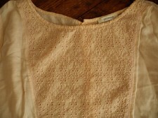 Blouse PROMOD 44 env. rose clair centre en broderie anglaise manches longues