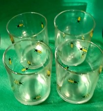 lot 4verres à eau décor