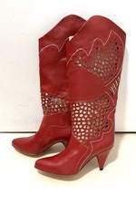 Bottes En Cuir Rouge  - Made