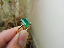 Bague Solitaire En Émeraude