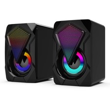 Haut-parleurs D'ordinateur 2 * 3W Gaming PC Haut-parleur RVB Avec