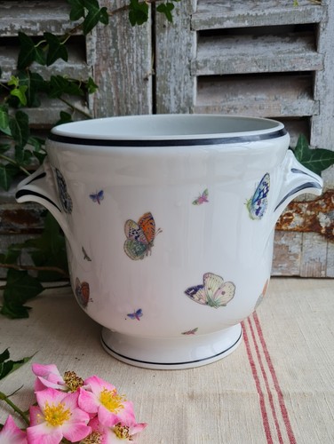 Ancien cache pot fleurs - ancien,