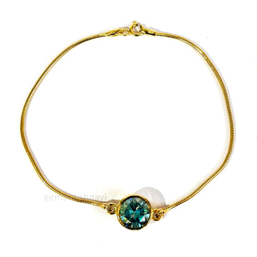 Bleu traitée diamant - 5, ct