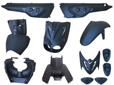 Kit 12 carénages noir mat MBK Stunt, Yamaha Slider (depuis 2004) - fairings matt