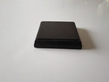 socle en bois noir brillant pour figurine ou maquette 11,5 x 10 cm ép 2,5 cm