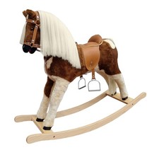 Cheval à bascule brun