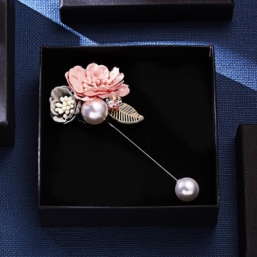 Double fleur imitation perles