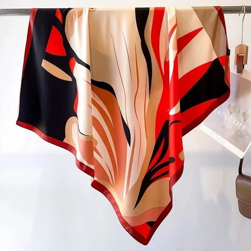 Foulard carré satin - , top