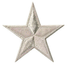 Ecusson patche étoile argent 85 mm patch DIY brodé thermocollant transfert