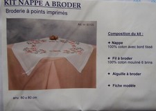 § KIT DMC nappe à broder 80