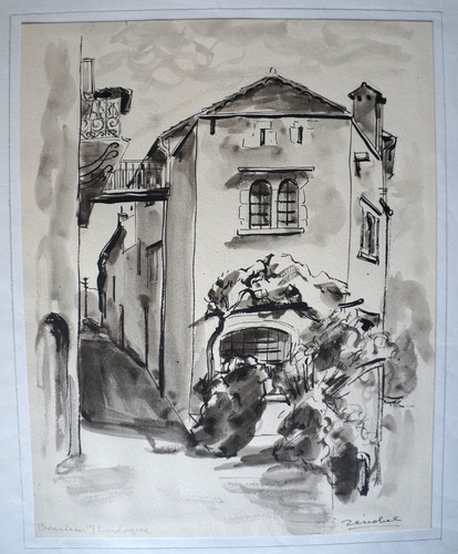 Dessin encre beaulieu sur - ,