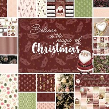 Bloc scrapbooking Noël 30x30cm 24 designs 24 pages 230gsm. Xmas scrapbooking pad