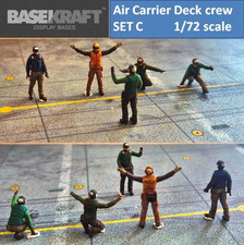 Basekraft 1/72 US Navy avion-carrier flight deck support crew SET C