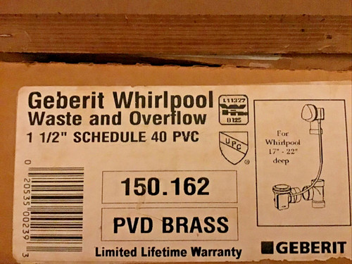 Geberit whirlpool waste and - geberit,